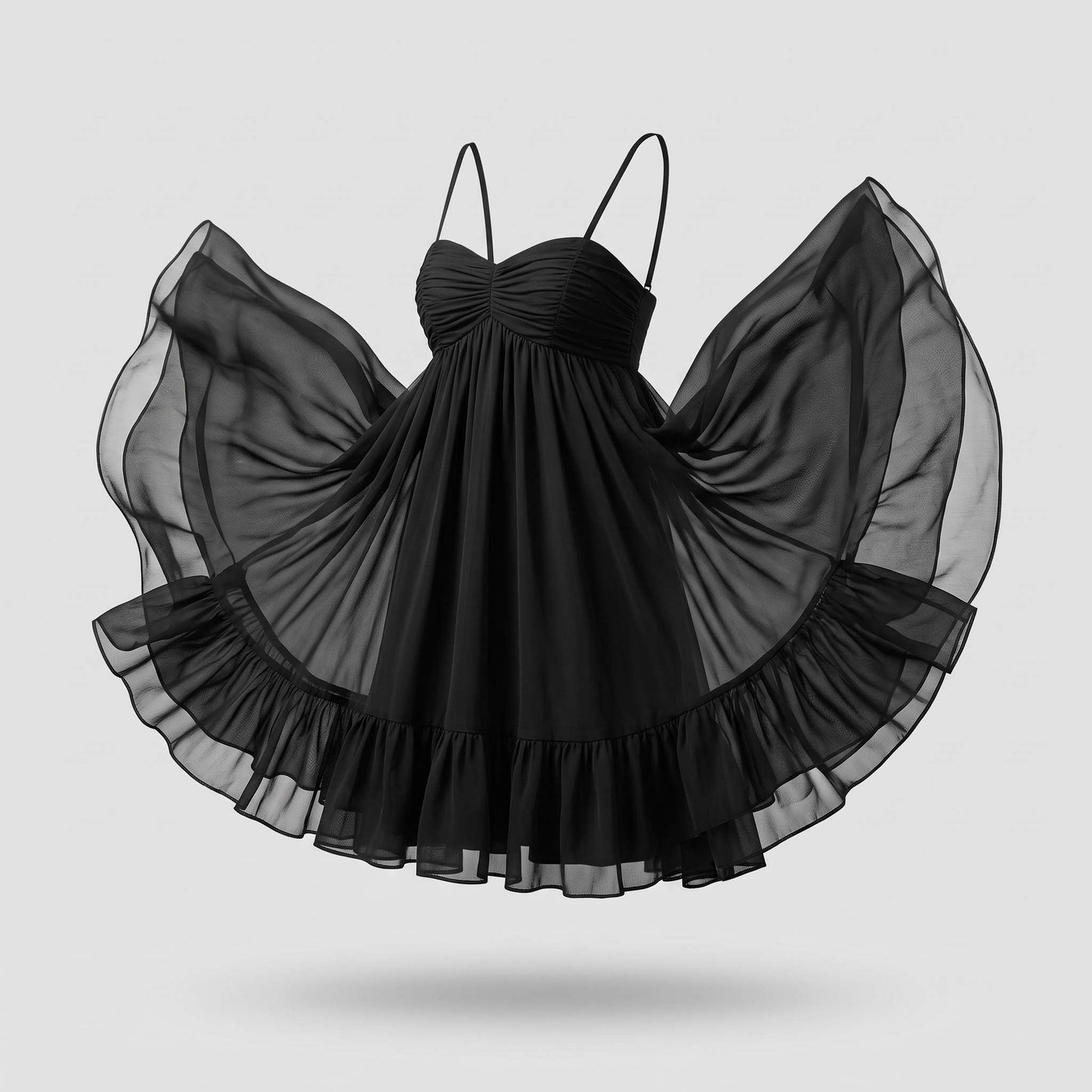Cloud Babydoll Mini Dress