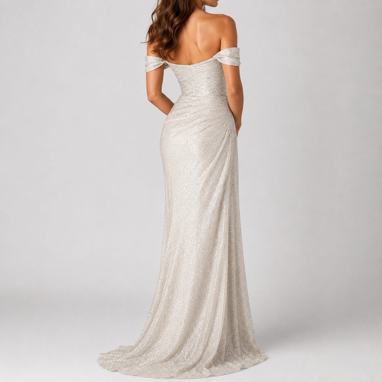 Starlight Lurex Slit Maxi Dress