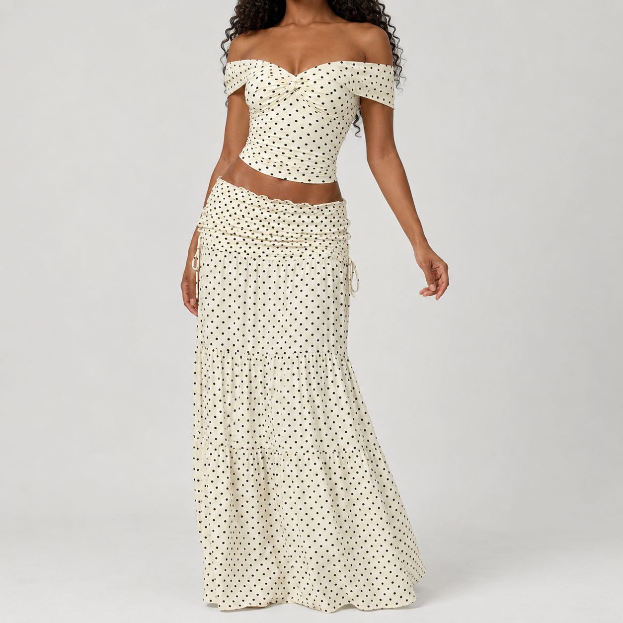 Colette Dot Draped Set