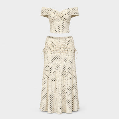 Colette Dot Draped Set