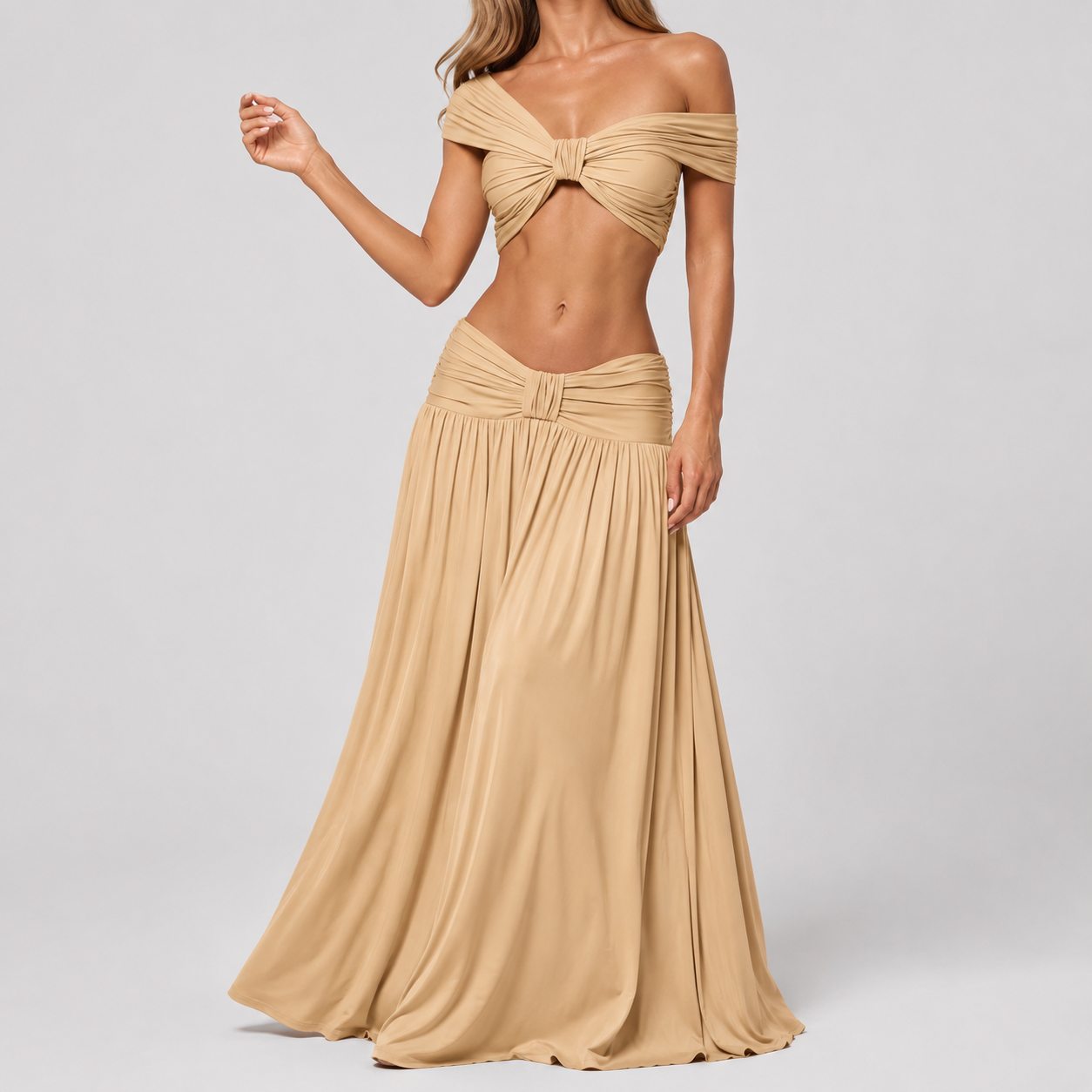 Solara Draped Maxi Set