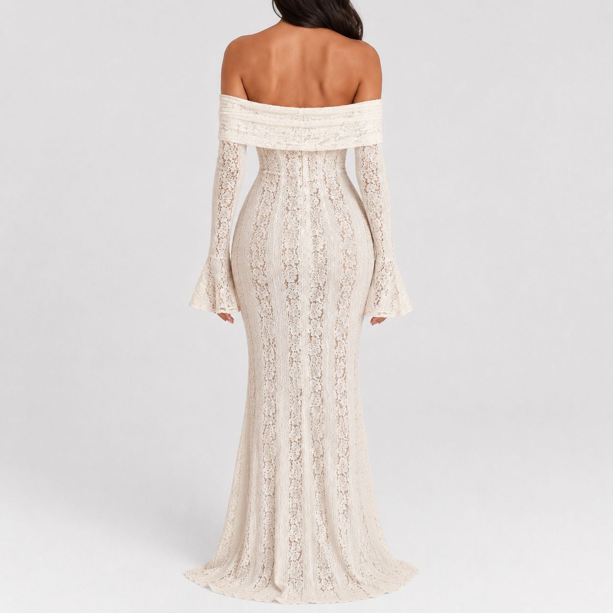 Ivoryth Lace Gown Maxi Dress