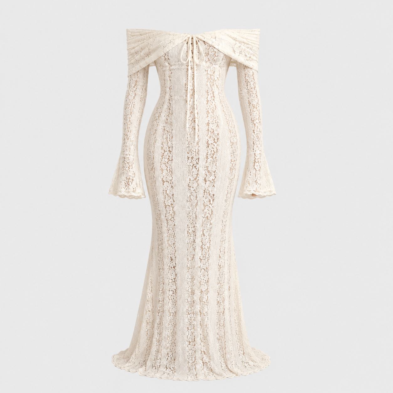 Ivoryth Lace Gown Maxi Dress