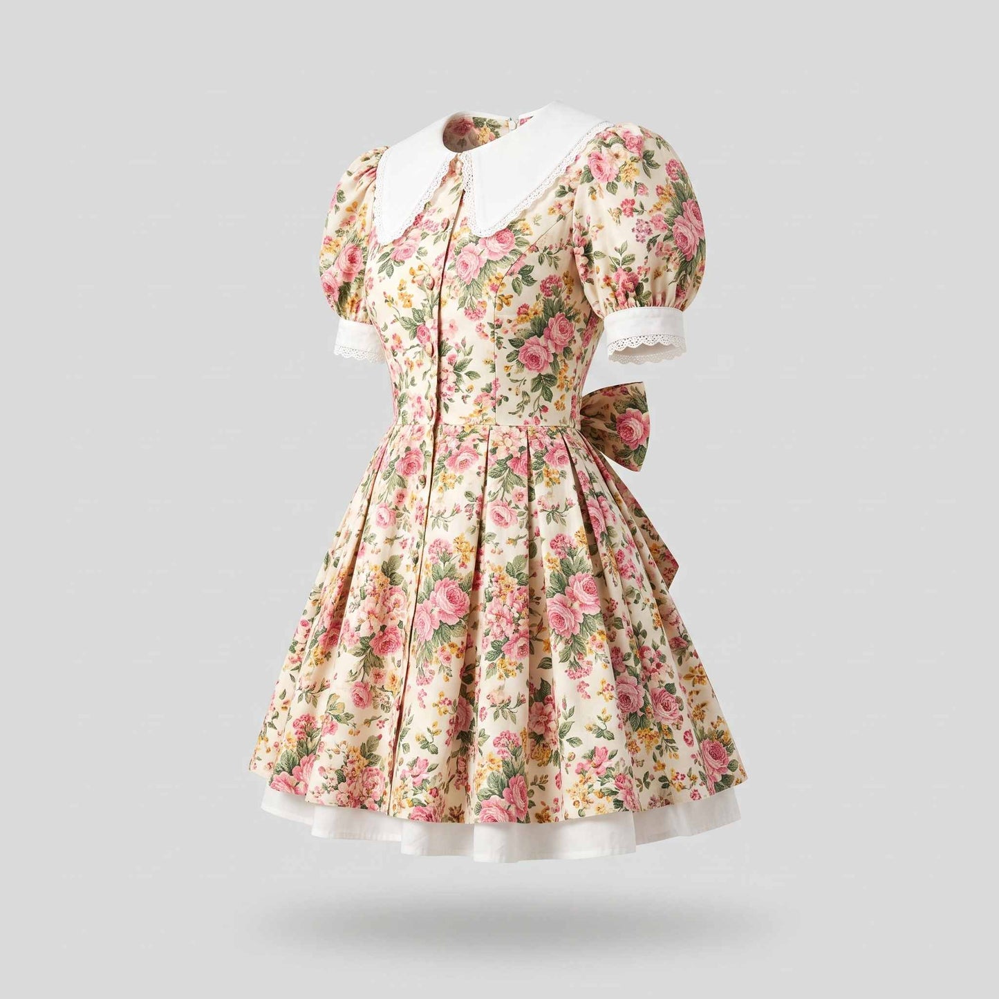 Peter Pan Floral Mini Dress