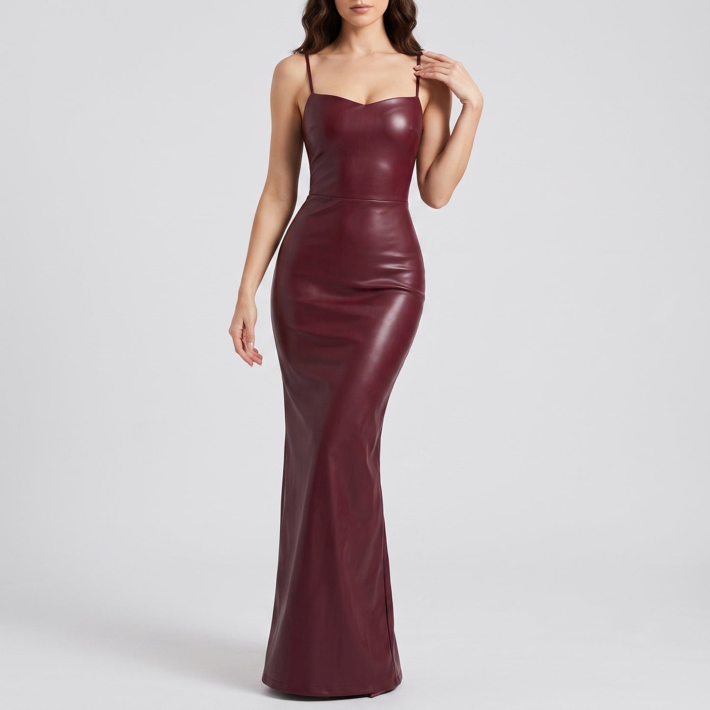 Luxe Leather Column Maxi