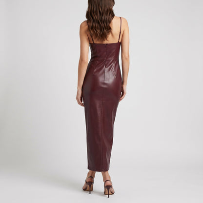Luxe Leather Column Maxi