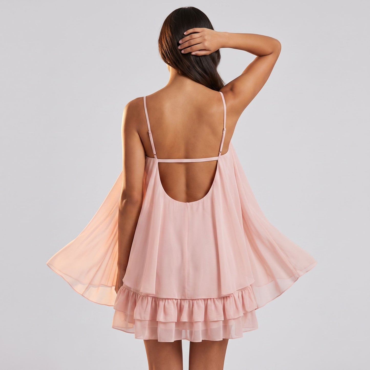 Cloud Babydoll Mini Dress