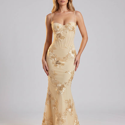 Bloom Mermaid Maxi Dress
