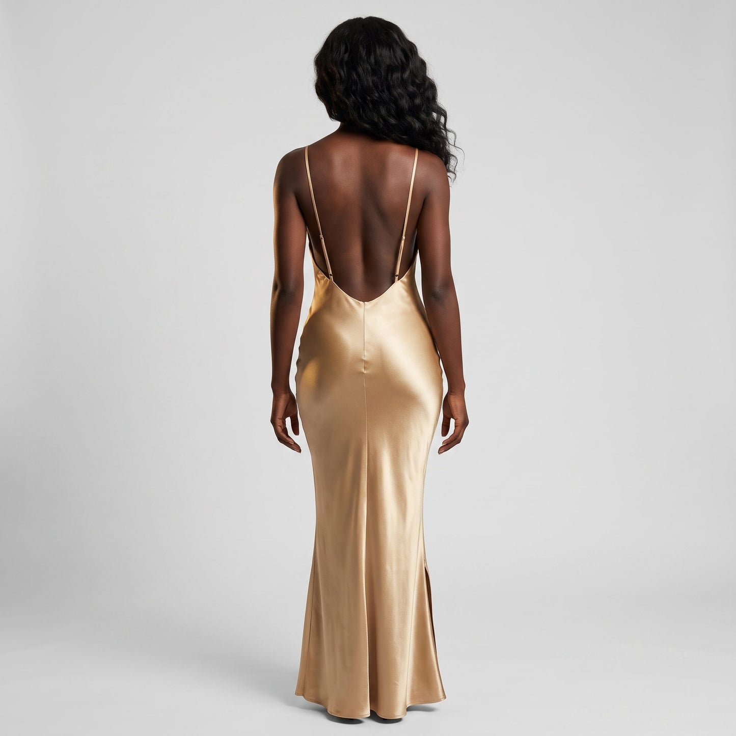 Silk Cowl Slip Maxi Dress