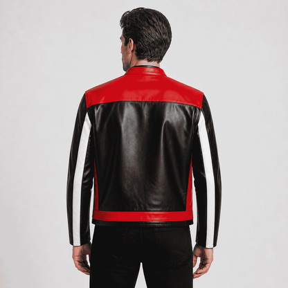 Tricolour Apex Leather Jacket