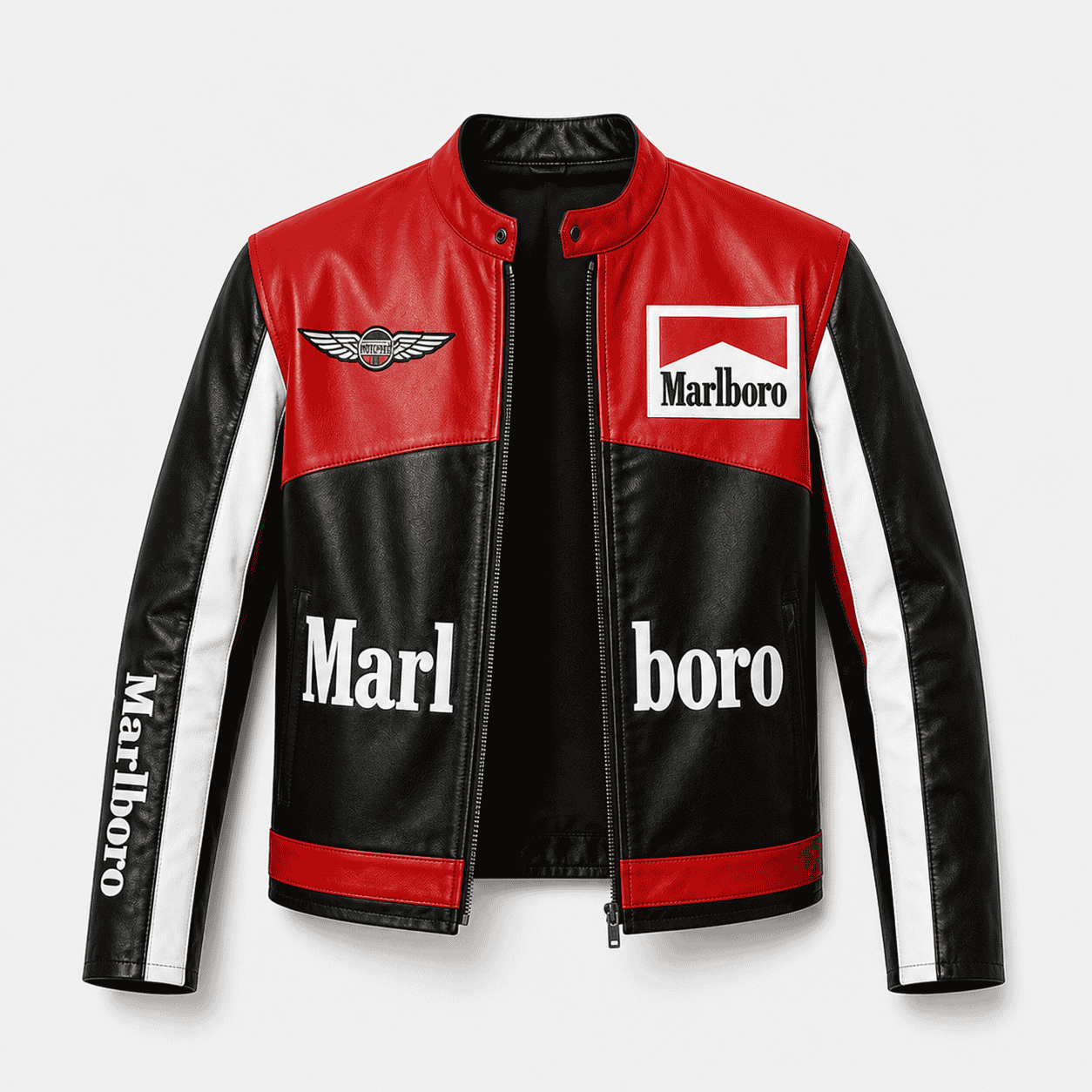 Tricolour Apex Leather Jacket